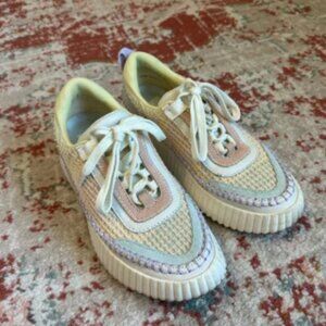 Dolce Vita Dolen Woven Platform Sneakers In Multi‎ Pink Yellow Purple